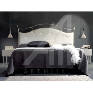 μεταλλικό κρεβάτι με ντυμένο κεφαλάρι Art 3013-012